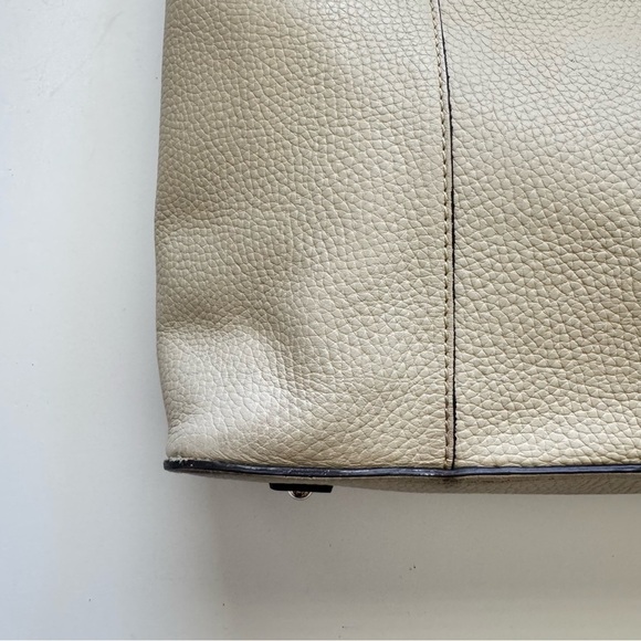 Dooney & Burke Cream Pebble Grain Lexington Shoulder Tote Bag - Picture 3 of 15